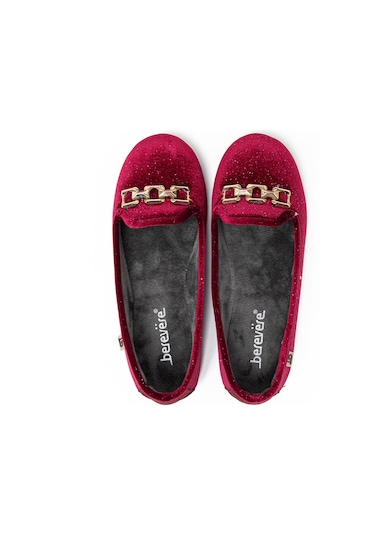 Burdeos Babet Kadın If5391 Berevere Baılarına Vulc. Copete Tercıopelo H048 Negro Burdeos