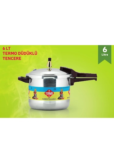 Termo Alüminyum Düdüklü Tencere 6 L Gümüş