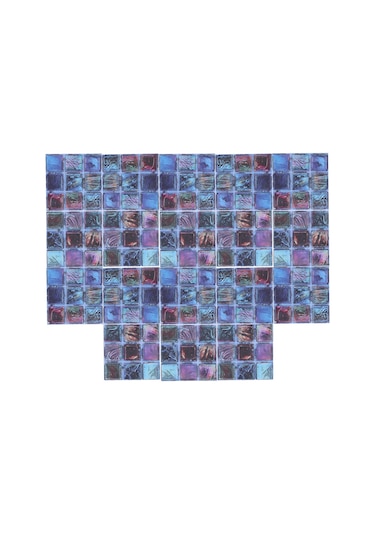 Hangfox Sıcaklık Ve Nem Dayanıklı Pvc Duvar Sticker, Mutfak/banyo Dekorasyonu, Kolay Kurulum, Estetik 3d Mosaik Desenli 200x20cm Diğer