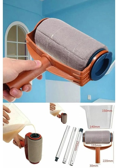 Pintar Facil Boya Badana Rulo Seti Zahmetsiz Yıkanabilir Rulo Fır