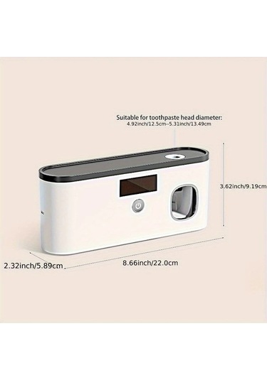 Chuangyinshop Gri Beyaz Usb Şarjlı Akıllı Diş Fırçası Askısı Duvar Montajlı 5 Gözlü Gri Beyaz