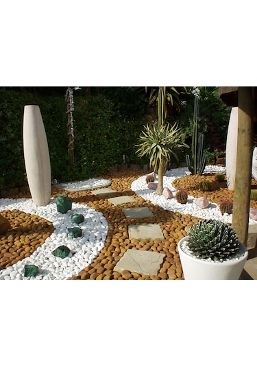 Beyaz Taş 25 Kg 2-4 Cm Dolamit Taşı Dekoratif Taş Bahçe Taşı