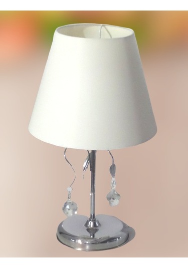 Krem Yatak Odası Taşlı Abajur Diğer