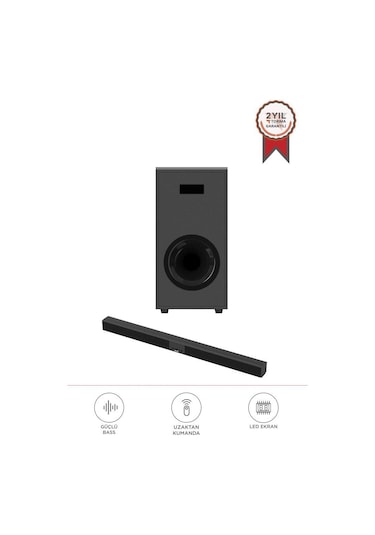 Torima Kts-2035 Siyah 30 W Usb Tf Aux Girişli Suwoofer Soundbar Ev Sinema Sistemi