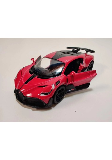 Kinsmart 1:36 Ölçek Metal Bugatti Divo Diecast Çek Bırak Araba Kırmızı