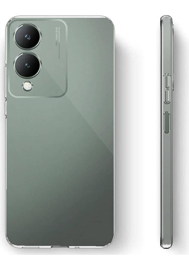 Prolysus Vivo Y17s Kılıf Kamera Korumalı Şeffaf Yumuşak Silikon Kılıf