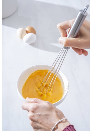 Evero Top Uçlu Çelik Çırpıcı - 30 Cm Silver