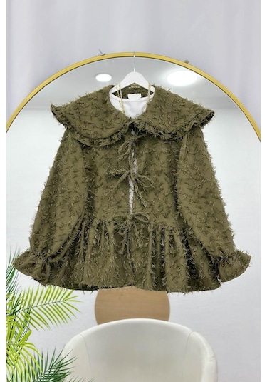Lovie Moda Kadın Püsküllü Kimono - Haki