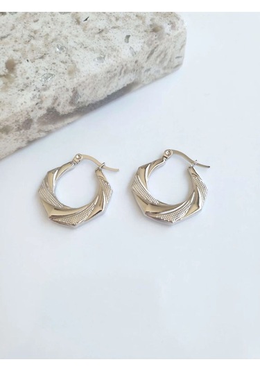 Çelik Silver Antique Kadın Küpe Sevgiliye Hediye Gümüş