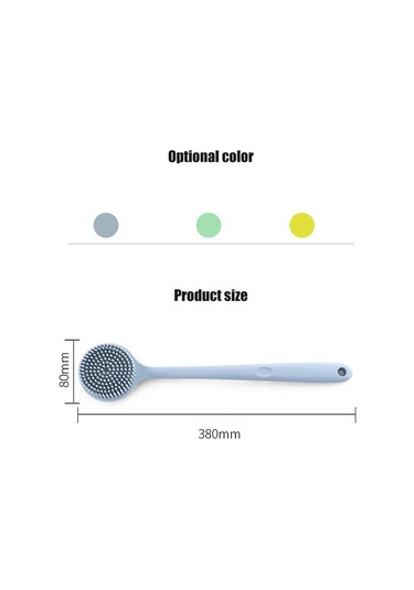 Çok Fonksiyonlu Silikon Fırça Vücut Uzun Saplı Çift Taraflı Banyo Duş Fırçası Sırt Masajı Peeling Wisp Vücut Fırçalama Fırçası Wbl