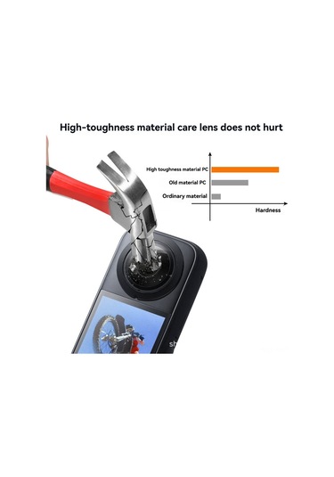 Kangvka Insta360 One X3/x2 Kamera Lens Koruyucu, Ön-arka Tam Kaplama, Yüksek Işık Geçirgenliği, Çarpıma Dayanıklı, Tam Uyumlu Lens Koruma Filmi