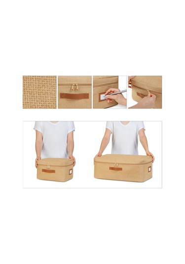 Ocean Home Textile 4'lü Jüt Hurç Set 2 Adet 30 x 22 x 18 / 2 Adet 52 x 28 x 21 cm