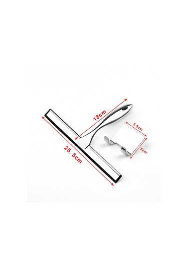 Teltree Banyo Ve Cam Temizliği İçin El Opereli Çelik Silecek - Su İzlerini Ve Kirleri Temizleyen, Dayanıklı Alüminyum Uçlu Aparat Silecek + Kareli Tutucu Diğer