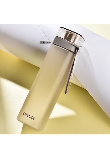 Mufunye Kahverengi 400ml Sağlıklı İçecek Portföyü - Dayanıklı Pc Materyal, Spor Ve Üniversite Kullanıma Uygun Taşınabilir Su Bardakası Kahverengi