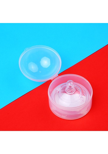 Geeroyoo Comotomo Biberon Emzik Yedek Parçası: Geniş Ağızlı, Çift Hava Delikli, Anti-gaz Silikon Bebek Emziği İle Taşıma Kutusu