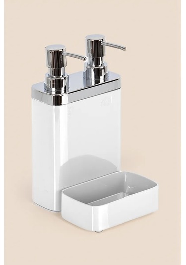 Prımanova Sıvı Sabunluk, Çift Başlıklı Ve Hazneli 240803233 Beyaz