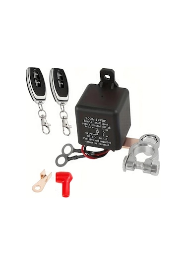 Xuweiwei 200a 12v Uzaktan Kumanda Batarya Kesici Anahtarı Otomatik Kapanma Anahtarsız Giriş 12v Röle Anahtarı Araba Rv Motosiklet Tekne