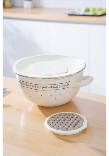 Feel Good Emaye Rendeli Karıştırma Kabı - 30 Cm Renkli