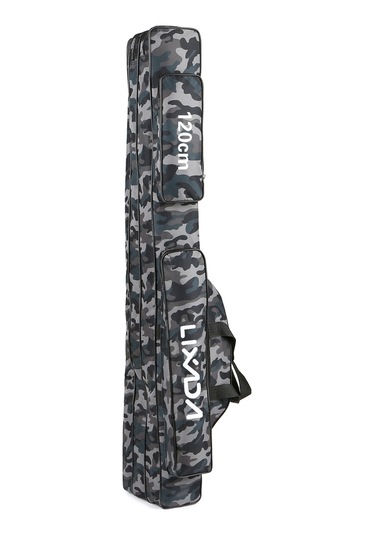 Lixada 120cm 3 Katmanlar Olta Kamışı Çantası Taşınabilir,kamuflaj