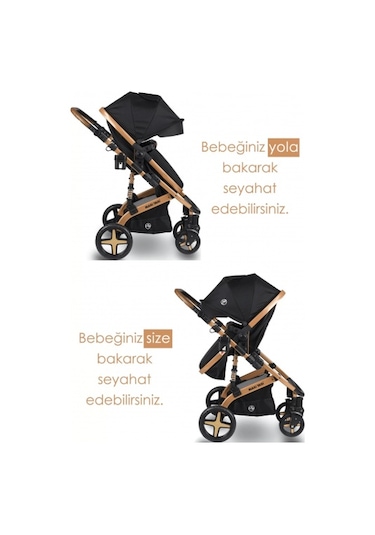 Maxi Taxi Fast Pro Alüminyum Travel Sistem Bebek Arabası Maxitaxi.019 Altın - Siyah