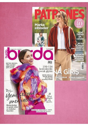 Burda Dergi + Patrones Dergi Yıllık Abonelik Mart 2025 - Şubat 2026