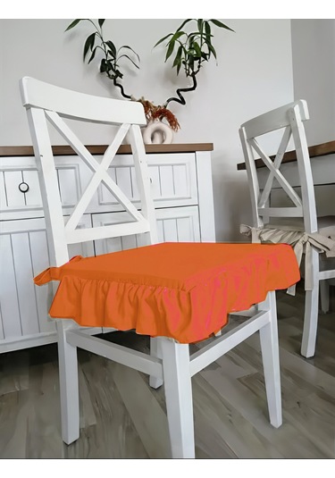 Fırfırlı Sıvı & Leke Itici Iskandinav Sandalye Minderi Tarçın Kir Diğer