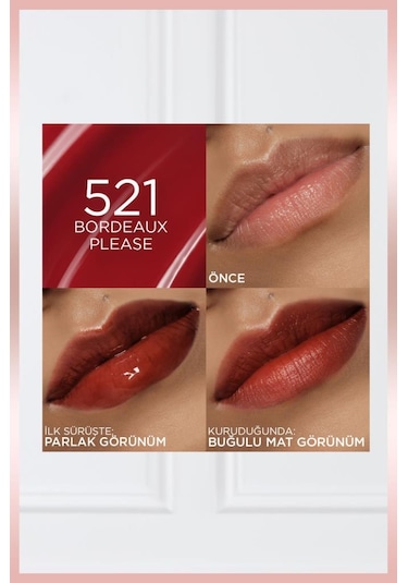 Hyaluron Lip Tint Dudak Parlatıcı - 521 Bordeaux Please 3600524242824-11061 Diğer