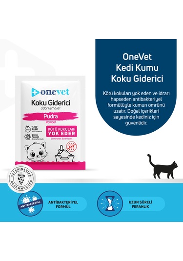 Onevet Kedi Koku Giderici Pudra Kokulu 15 Adet 25 Gr. Oc206b15
