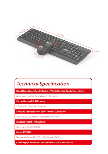 Kn260 Kablosuz Klavye Mouse Set Sessiz Siyah 870042257 Optik