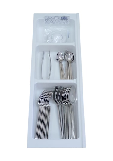 Mutfak Çekmece Içi Üç Bölmeli Kaşıklık 16cm x 48cm Beyaz