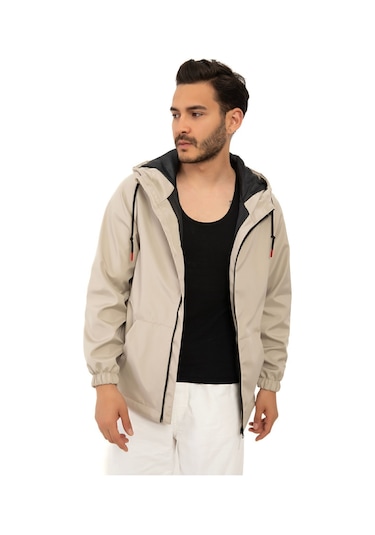 Riverstorm Erkek Taş İçi Astarlı Kanguru Cepli Su Ve Rüzgar Geçirmez Kapüşonlu Cepli Yağmurluk Taş