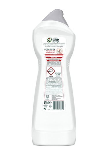 Cif Krem Ultra Hijyen Çamaşır Suyu Katkılı Yüzey Temizleyiciler 4 x 675 ML