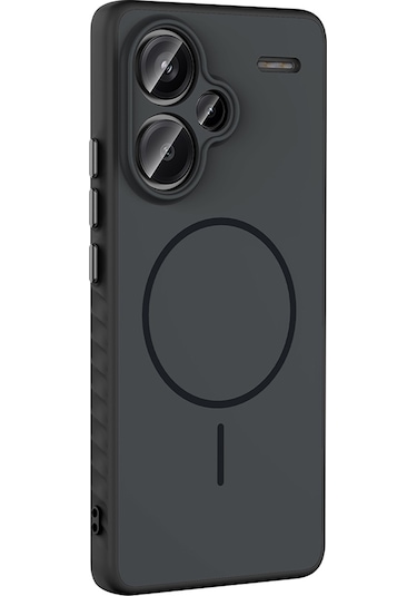 Redmi Note 13 Pro Plus 5g Kılıf M-safe Şarj Özellikli Zore Tea Kapak - Siyah Siyah