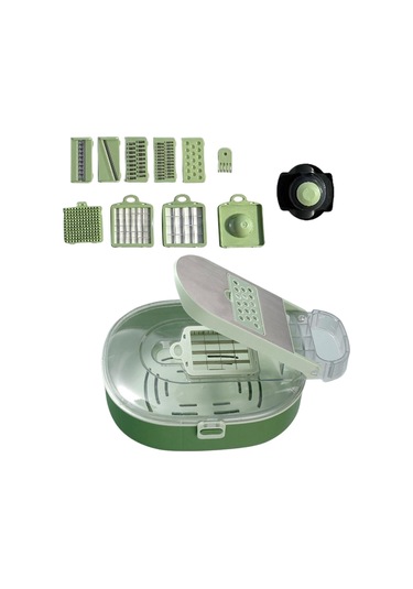 Suntek Patates, Sarımsak, Salatalık Için Pratik Sebze Doğrayıcı Yeşil