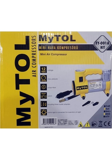 Mytol Fy001a Işıklı Mini Hava Kompresörü