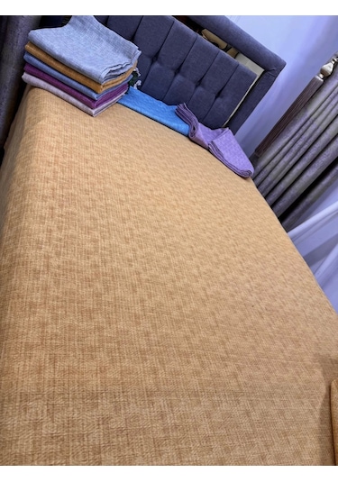 Nivemeshome Hardal 160x230 Tek Pike Örtüsü Tek Kişilik Hardal
