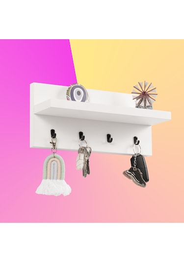 Anahtar Askısı, Askılık, Duvar Askılığı, Anahtarlık Beyaz