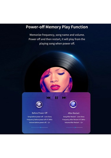 Araba Bluetooth Mp3 Çalar Ortam Işığı Şarj Cihazı Siyah