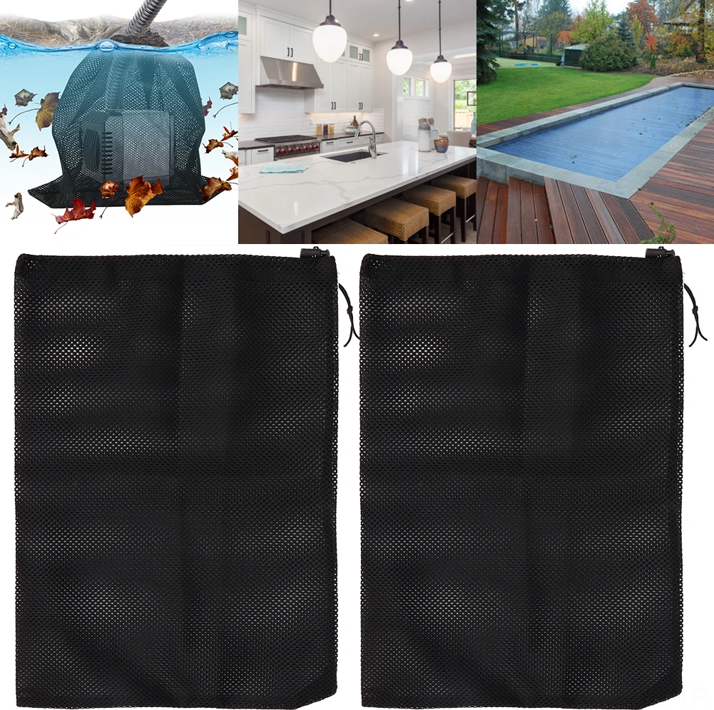 Vkemall 2 Adet Su Pompa Filtre Çantası, Poliester Malzeme, Ev, Mutfak, Bahçe Kullanıma Uygun, Yabancı Cisimleri Filtreleyerek Pompa Ömrünü Uzatır