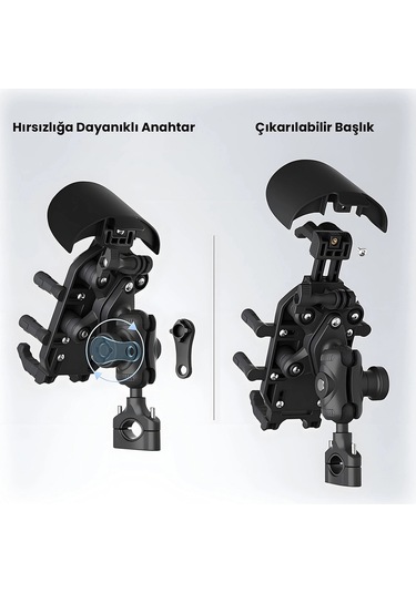 Ceylan Adam Gidon Bağlantılı Güneş Ve Yağmur Korumalı 360 Derece Ayarlanabilir Motosiklet Bisiklet