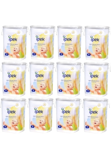 İpek Maxi Bebek Temizleme Pamuğu 12 x 60'lı Paket
