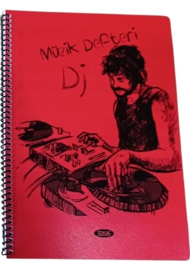 Tokaç A4 Müzik Defteri Spiralli Pp Kapak 40 Yp-kırmızı Dj