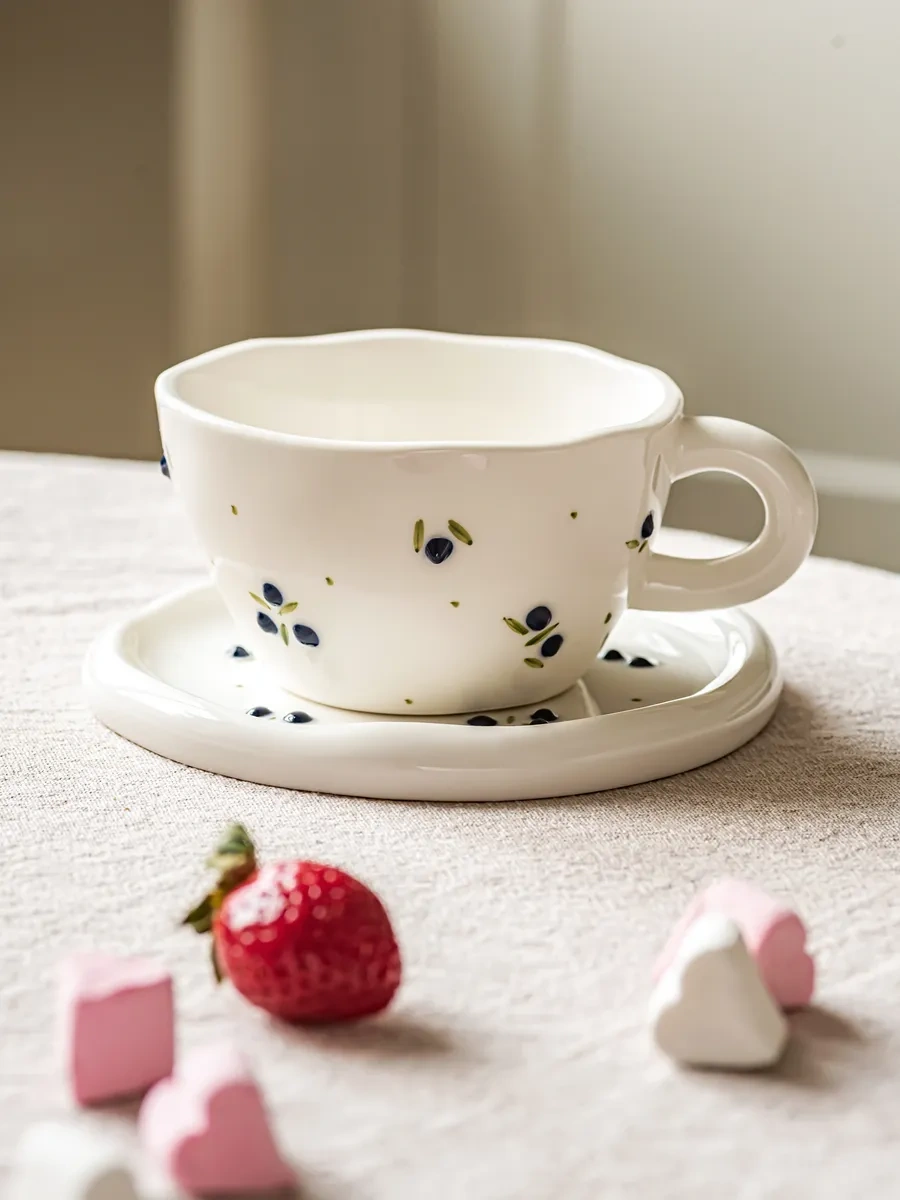 Roomi Seramik Çay Takımı 290 Ml, Fincan Ve Fincan Tabağı Seti 329390315 Sütlü