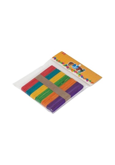 Puti Ahşap Büyük Çubuk Renkli 50 Li 4605
