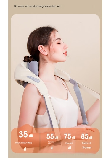 Jian Fan Servikal Masaj Omuz Ve Koyun Koyun Koruyucu Bel Ve Koyun Çiftçiliği Eik Kas Elektrikliıt El Oğurmaşal Artefakt Gri Gri