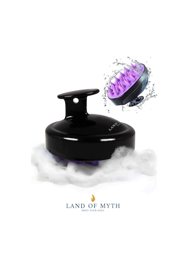 Land Of Myth Yumuşak Dişli Saç Derisi Masaj Şampuan Fırçası-SİYAH