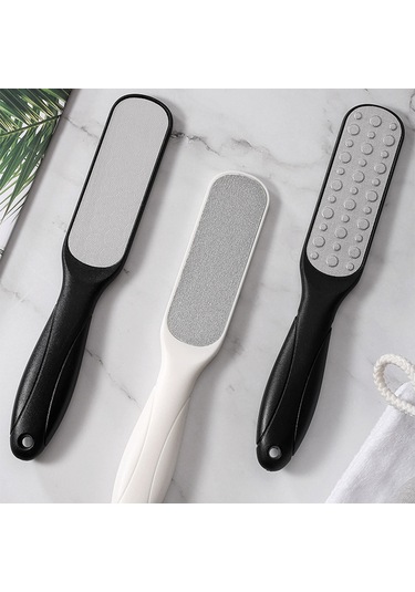 Hangfox Ev İçi Çift Uçlu Ayak Ölü Deri Silici - Paslanmaz Çelik 430 Koyu Renkli Aşınma Direnciyle Kuru Cilt Ve Kuru Deriyi Temizleyen Pedikür Aleti