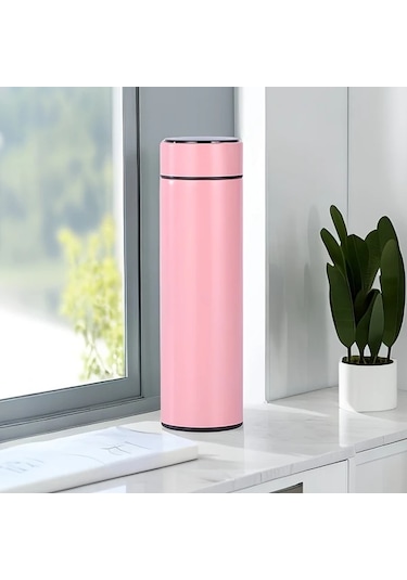 Willowhaven Pembe 304 Paslanmaz Çelik Termos Sıcaklık Göstergeli 16.9oz Seyahat Bardağı Pembe