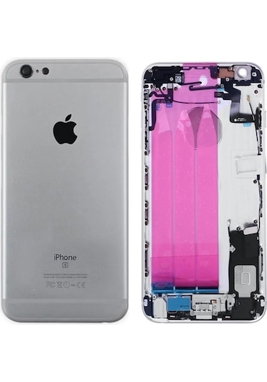 Apple Uyumlu iPhone 6s Plus Full Dolu Kasa Kapak + Tamir Seti Koyu Gri
