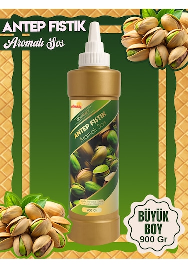 Antep Fıstıklı Sos - Waffle & Krep & Pankek & Tatlı & Dondurma & Kruvasan Sos-900 Gr